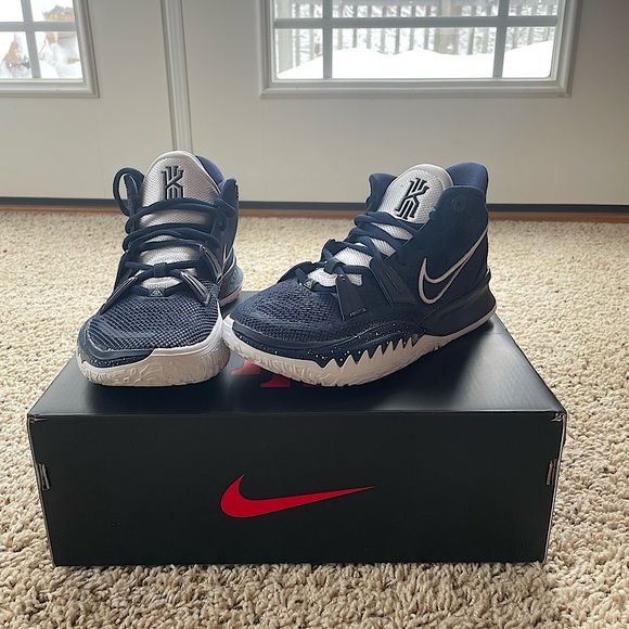 Nike Other - Nike Kyrie 7 TB Midnight Navy White Basketball Shoes